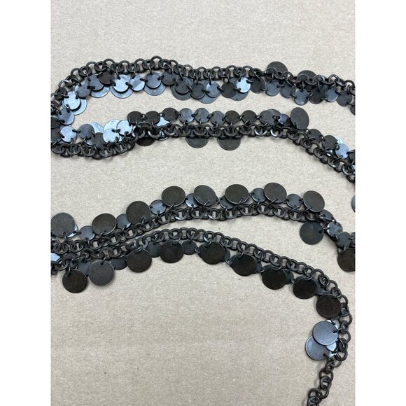 Vintage Dark Bronze Metal Disc Chain Belt SKU 7574 - Picture 8 of 8